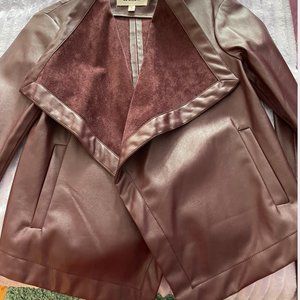 BB Dakota Maroon Faux Leather Jacket